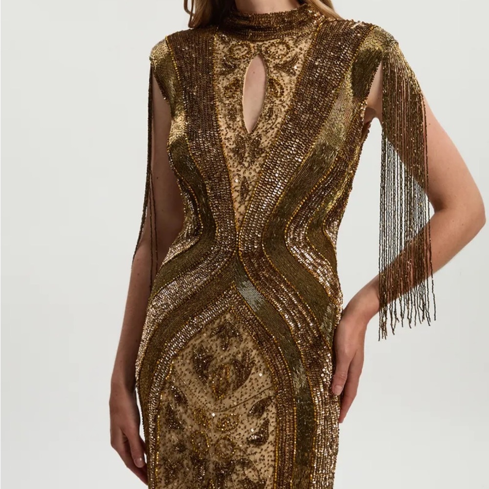 Karen Millen Gold Beaded Dress
